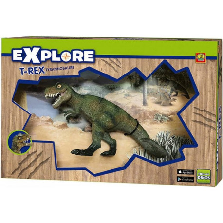 Figuras de Dinosaurio Explore. T-rex,Triceratops,Stegosaurio,Saurophaganaz, velociraptor