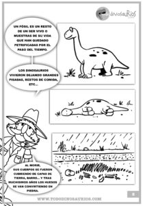 FIcha de dinosaurios para colorear