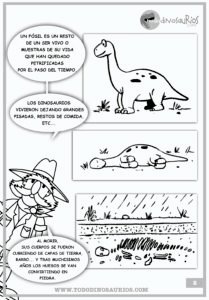 FIcha de dinosaurios para colorear