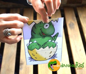 Manualidades para niños sobre dinosaurios. Huevo de dinosaurio sorpresa para colorear